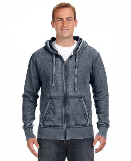 J America JA8916   Adult Vintage Zen Full-Zip Fleece Hooded Sweatshirt