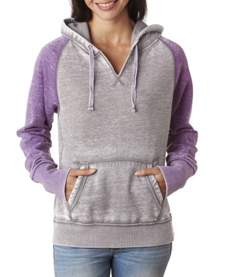 J America JA8926   Ladies' Zen Contrast Pullover Hooded Sweatshirt