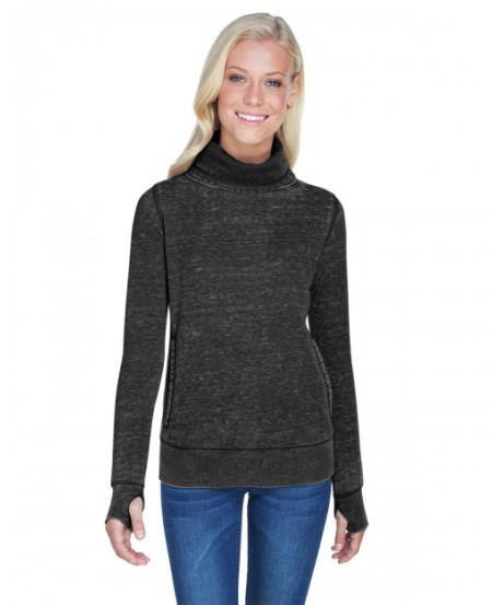 J America JA8930   Ladies' Zen Fleece Cowl Neck