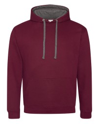 Just Hoods By AWDis JHA003 Adult Midweight Varsity Contrast Hooded Sweatshirt