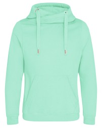 Just Hoods By AWDis JHA021   Men's Heavyweight Cross Over Neck Hooded Sweatshirt