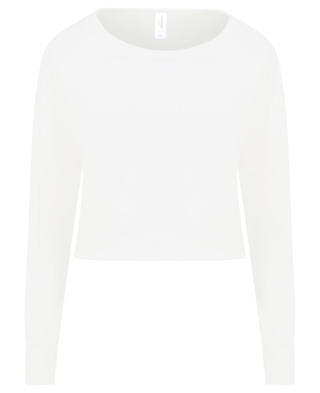 Just Hoods By AWDis JHA035   Ladies' Cropped Pullover Sweatshirt