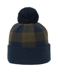 Outdoor Cap KNFPLD Plaid Watch Cap With Pom