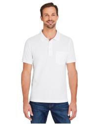 Harriton M205P   Men's Valiant Cotton Snag Protect Pocket Polo