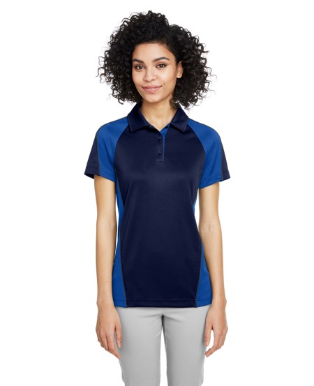 Harriton M385W Ladies' Advantage Snag Protection Plus IL Colorblock Polo