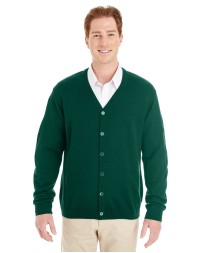 Harriton M425 Men's Pilbloc V-Neck Button Cardigan Sweater