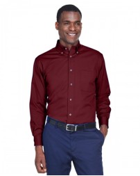 Harriton M500   Men's Easy Blend Long-Sleeve Twill Shirt with Stain-Release