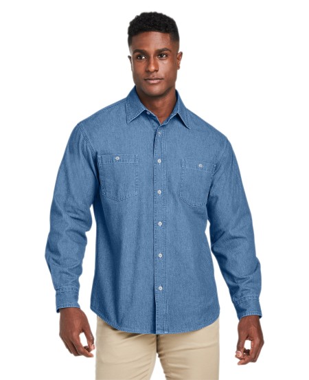 Harriton M540   Men's Denim Shirt-Jacket