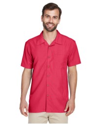 Harriton M560 Men's Barbados Textured Camp Shirt