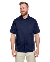 Harriton M586 Men's Flash IL Colorblock Short Sleeve Shirt