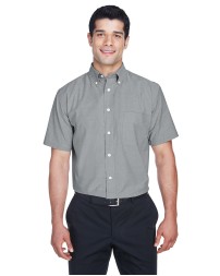 Harriton M600S Men's Short-Sleeve Oxford with Stain-Release