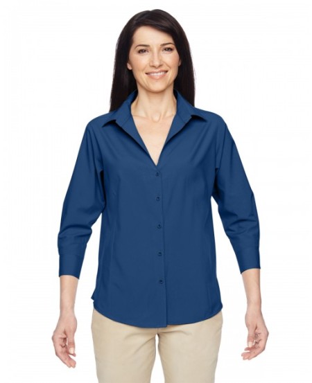 Harriton M610W   Ladies' Paradise 3/4-Sleeve Performance Shirt