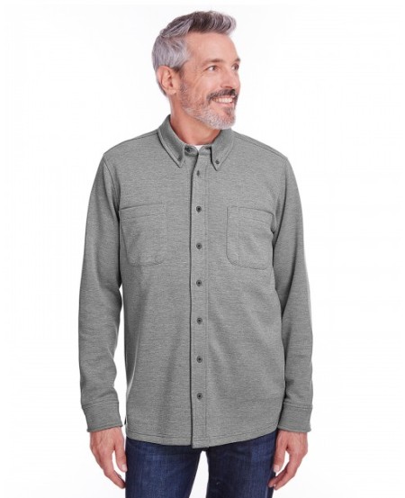 Harriton M708   Adult StainBloc Pique Fleece Shirt-Jacket