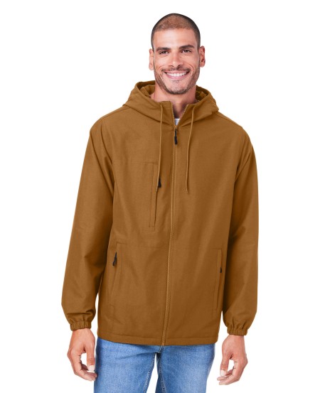 Harriton M73 Unisex Flex Twill Hooded Jacket