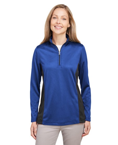 Harriton M786W   Ladies' Flash Snag Protection Plus IL Colorblock Quarter-Zip