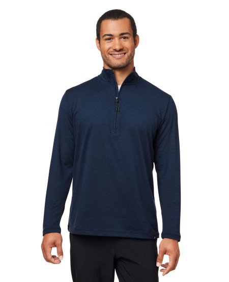 Glyder MDP1772 Men's Marbled Jersey Fairway Quarter-Zip