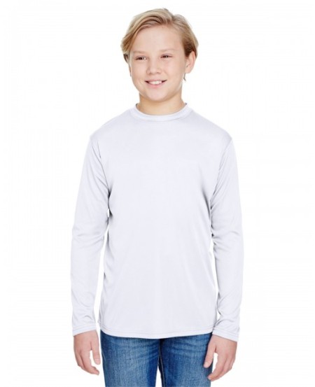 A4 NB3165   Youth Long Sleeve Cooling Performance Crew Shirt