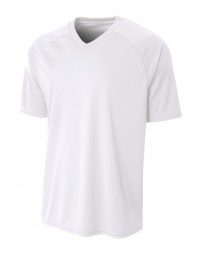 A4 NB3373   Youth Polyester V-Neck Strike Jersey with Contrast Sleeves