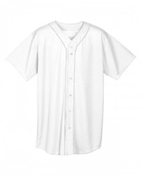 A4 NB4184   Youth Short Sleeve Full Button Baseball Jersey