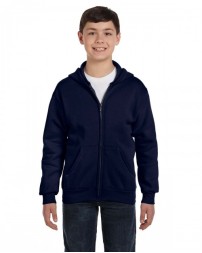 Hanes P480   Youth EcoSmart Full-Zip Hooded Sweatshirt