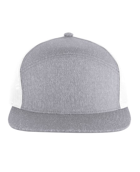 Pacific Headwear P710   Heathered 6-Panel Arch Trucker Snapback Cap