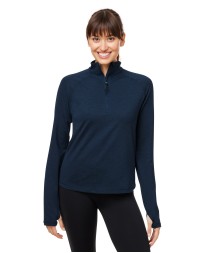 Glyder PDP8023 Ladies' Marbled Jersey Fairway Quarter-Zip