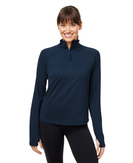 Glyder PDP8023 Ladies' Marbled Jersey Fairway Quarter-Zip