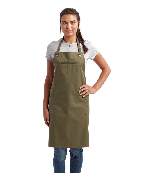 Artisan Collection by Reprime RP121 Unisex Barley Contrast Stitch Recycled Bib Apron