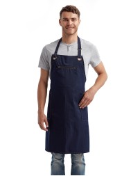 Artisan Collection by Reprime RP121   Unisex Barley Contrast Stitch Recycled Bib Apron