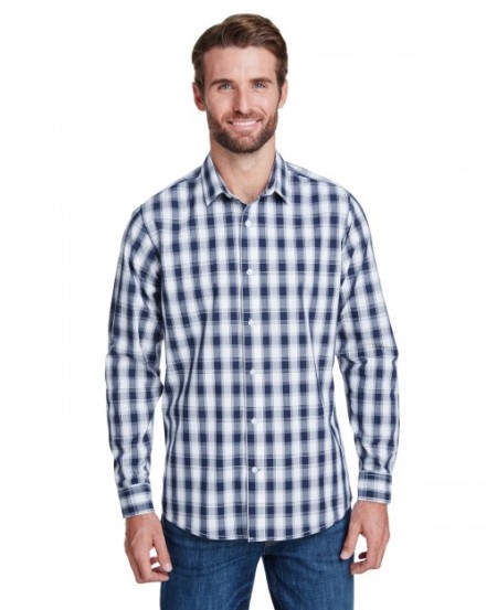 Artisan Collection by Reprime RP250   Men's Mulligan Check Long-Sleeve Cotton Shirt