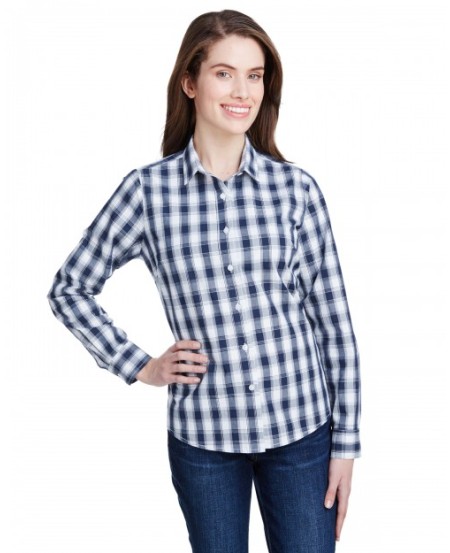 Artisan Collection by Reprime RP350   Ladies' Mulligan Check Long-Sleeve Cotton Shirt