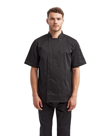 Artisan Collection by Reprime RP656   Unisex Short-Sleeve Recycled Chef's Coat