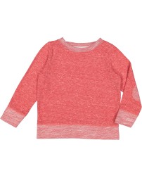 Rabbit Skins RS3379 Toddler Harborside Melange French Terry Crewneck with Elbow Patches