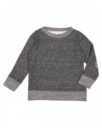 Rabbit Skins RS3379   Toddler Harborside Melange French Terry Crewneck with Elbow Patches