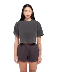 Shaka Wear SHGDC Ladies' Garment Dye Crop T-Shirt