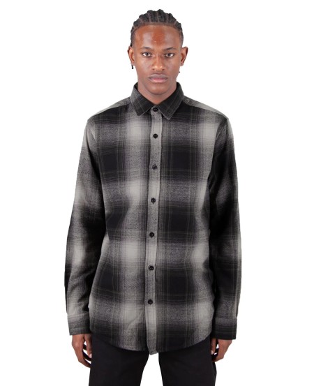 Shaka Wear SHHFS Men's Plaid Flannel Overshirt