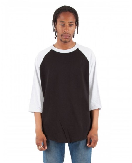 Shaka Wear SHRAG   Adult Three-Quarter Sleeve Raglan T-Shirt