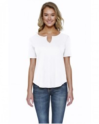 StarTee ST1422   Ladies' CVC Slit V-Neck T-Shirt