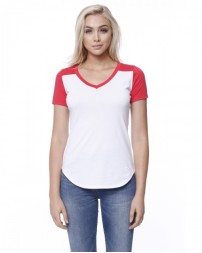 StarTee ST1432   Ladies' CVC Varsity V-Neck T-Shirt