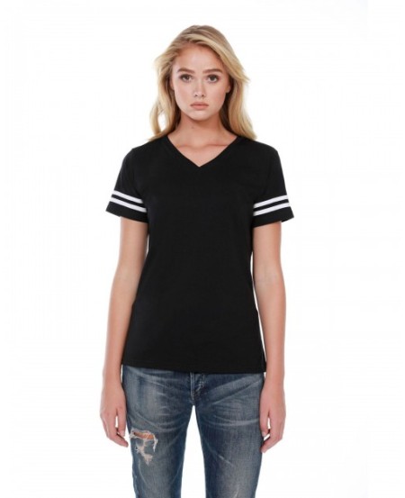 StarTee ST1433   Ladies' CVC Striped Varsity T-Shirt