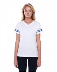 StarTee ST1433   Ladies' CVC Striped Varsity T-Shirt