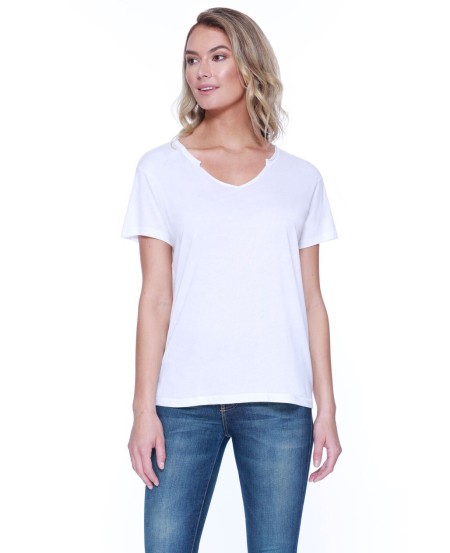 StarTee ST1823 Ladies' CottonModal Open V-Neck T-Shirt