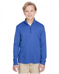 Team 365 TT31HY   Youth Zone Sonic Heather Performance Quarter-Zip