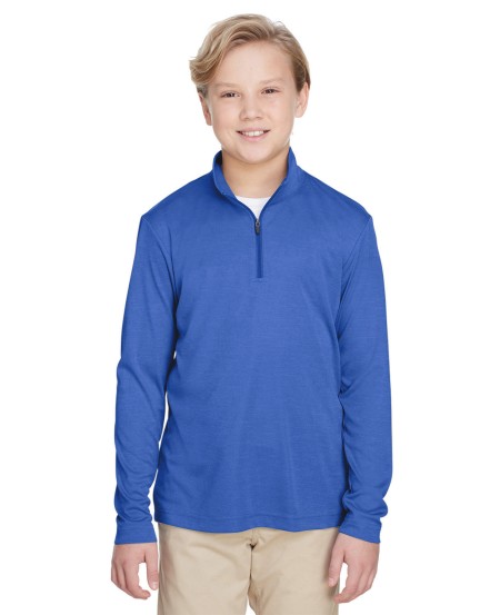 Team 365 TT31HY Youth Zone Sonic Heather Performance Quarter-Zip