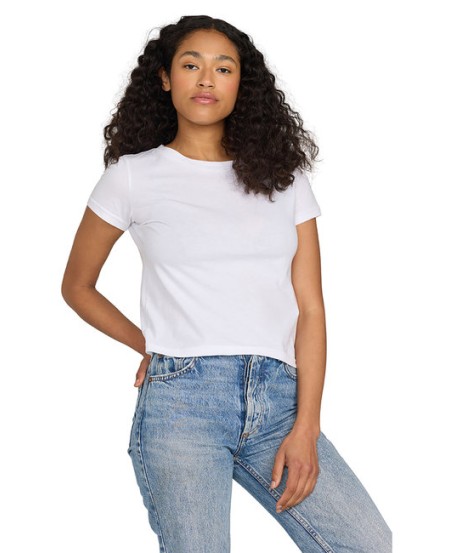 US Blanks US531OR   Ladies' Organic Baby Rib Crop T-Shirt