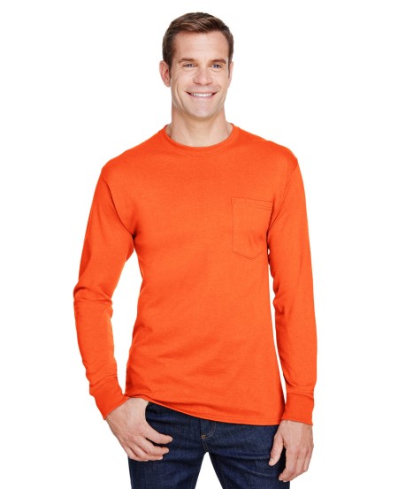 Hanes W120 Adult Workwear Long-Sleeve Pocket T-Shirt