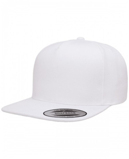 Yupoong YP5089   Adult 5-Panel Structured Flat Visor Classic Snapback Cap